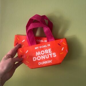 Dunkin' Orange and Pink Tote Bag